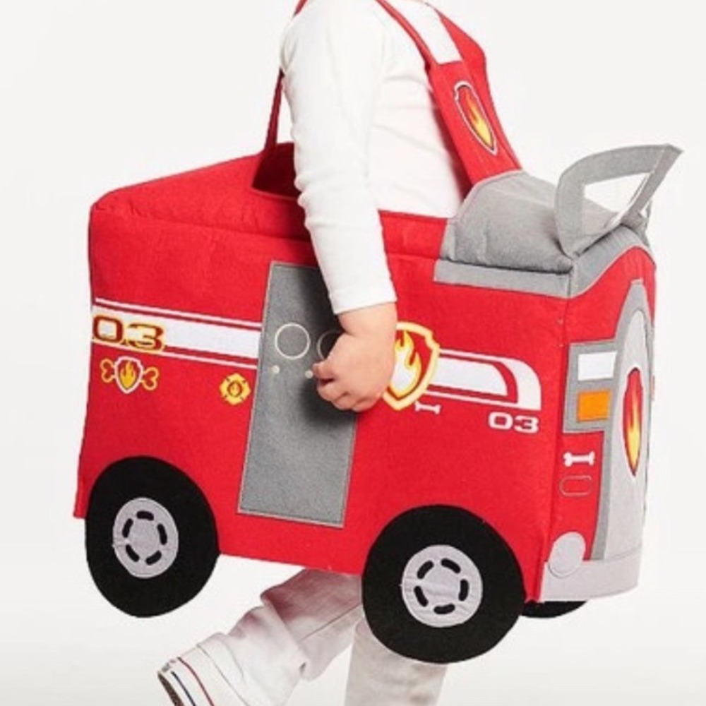 Pottery Barn Paw Patrol Marshall Fire Truck Felt 3D Wearable Costume Kids Size M
